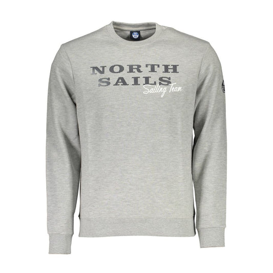 North Sails Gray Cotton Men Sweater North Sails