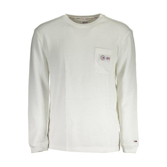 Tommy Hilfiger White Cotton Men Sweater Tommy Hilfiger