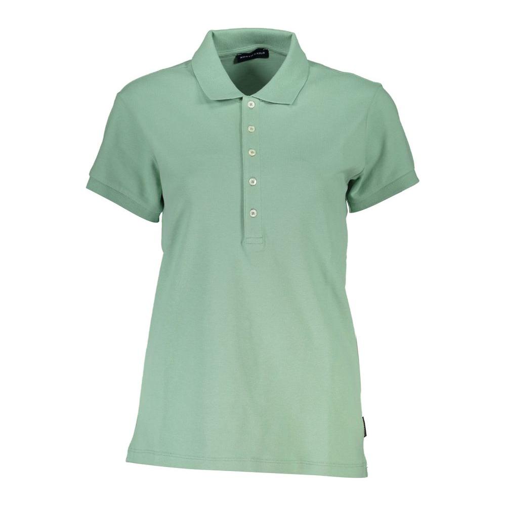 North Sails Green Cotton Women Polo Shirt North Sails