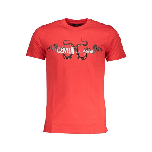 Cavalli Class Red Cotton T-Shirt