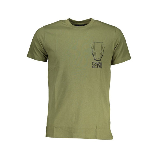 Cavalli Class Green Cotton T-Shirt