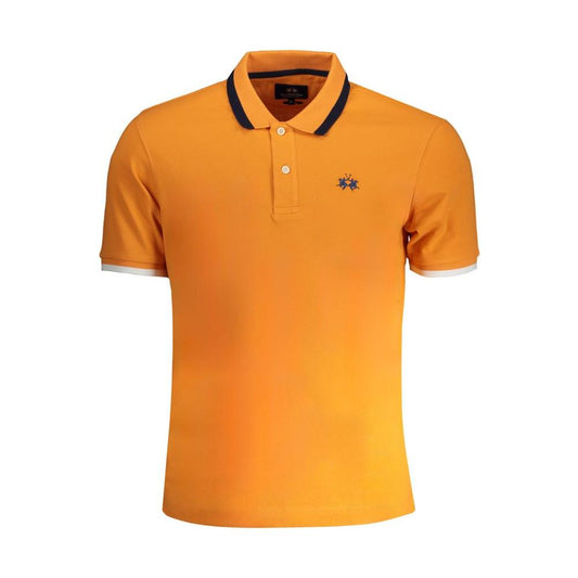 La Martina Orange Cotton Polo Shirt