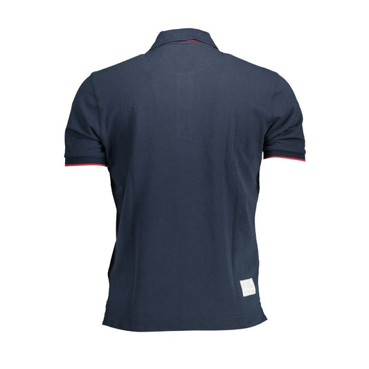 La Martina Blue Cotton Men Polo Shirt La Martina