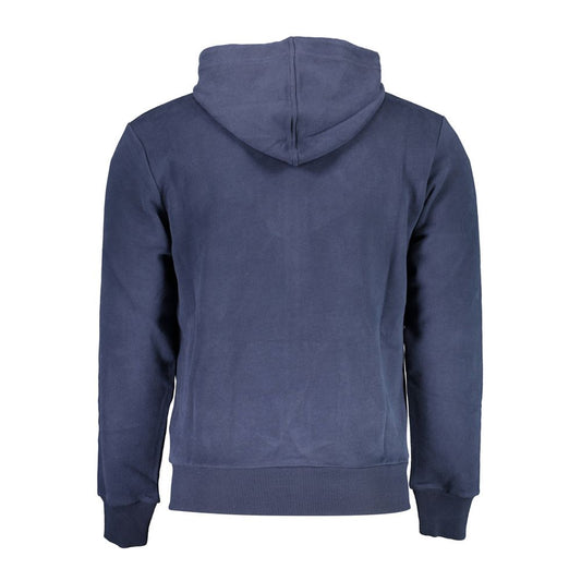 La Martina Blue Cotton Men Sweater La Martina