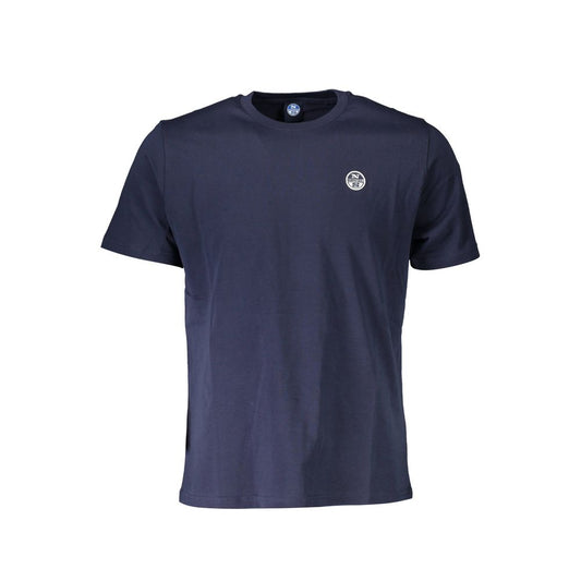 North Sails Blue Cotton Men T-Shirt North Sails