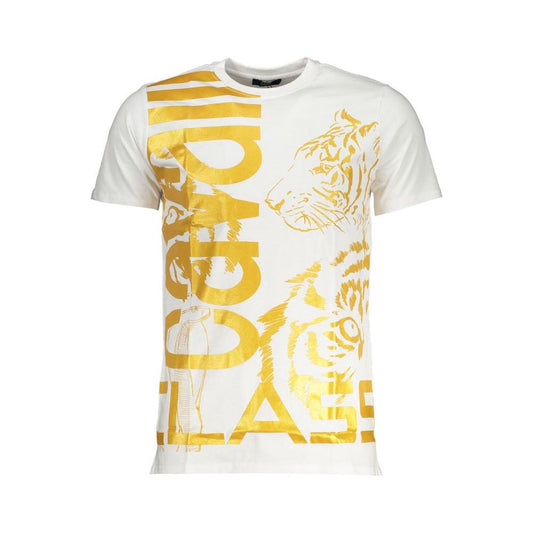 Cavalli Class White Cotton T-Shirt