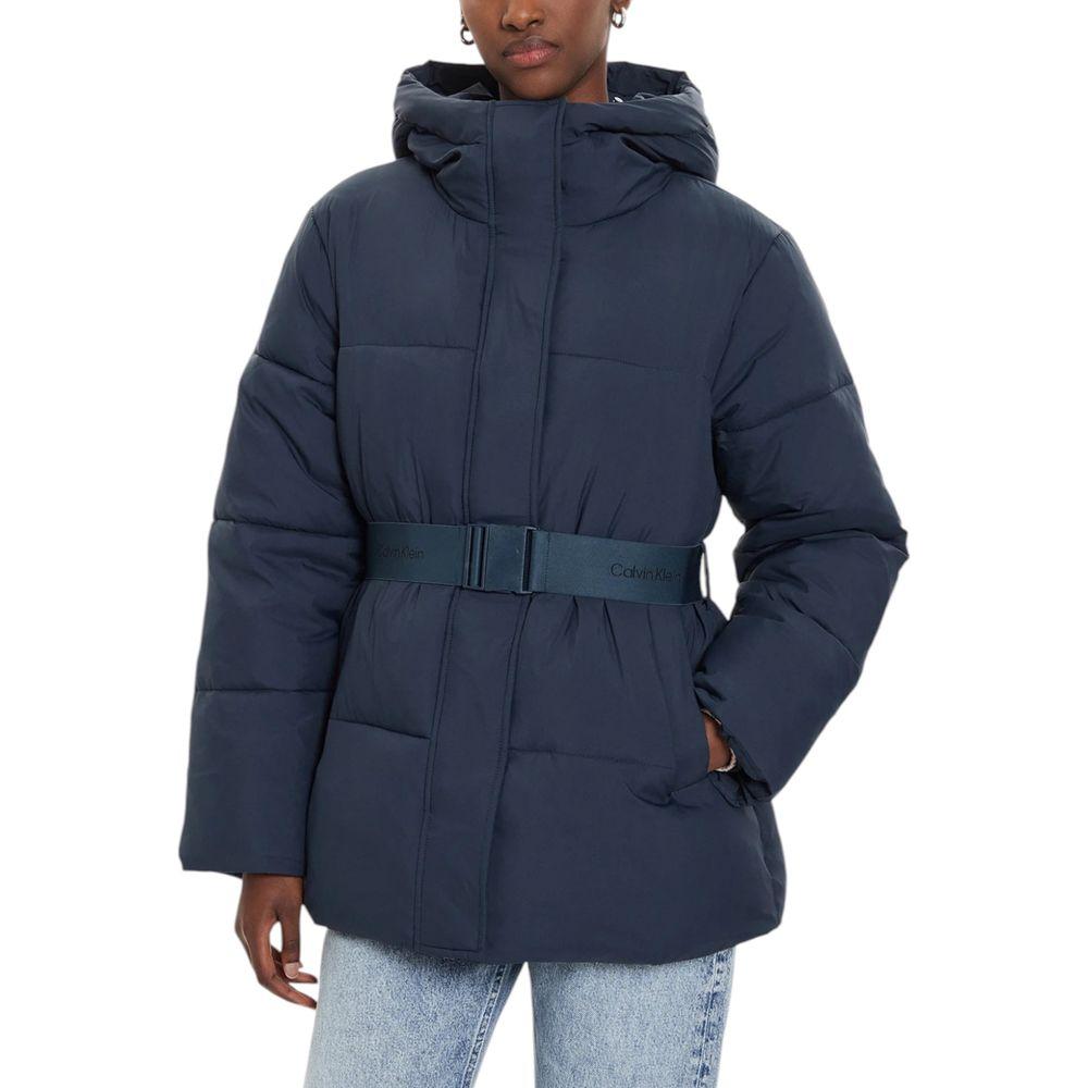 Calvin Klein Jeans Blue Nylon Jackets & Coat Calvin Klein Jeans