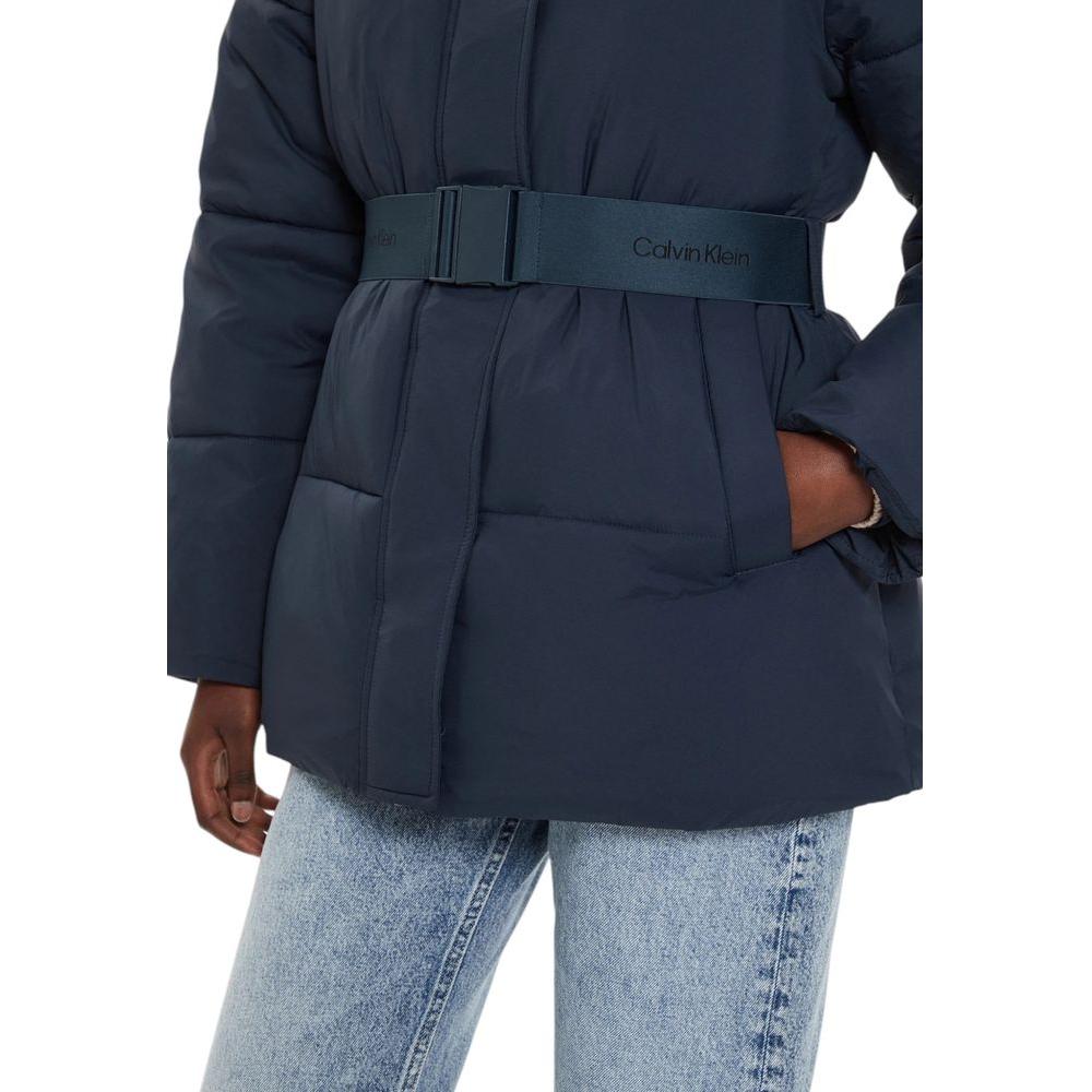 Calvin Klein Jeans Blue Nylon Jackets & Coat Calvin Klein Jeans