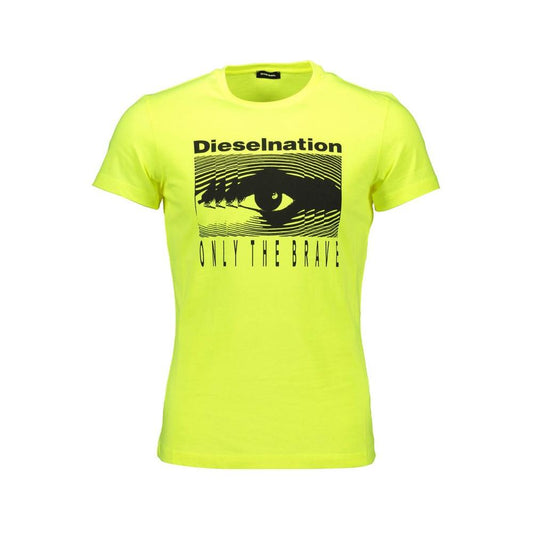 Diesel Yellow Cotton Men T-Shirt Diesel