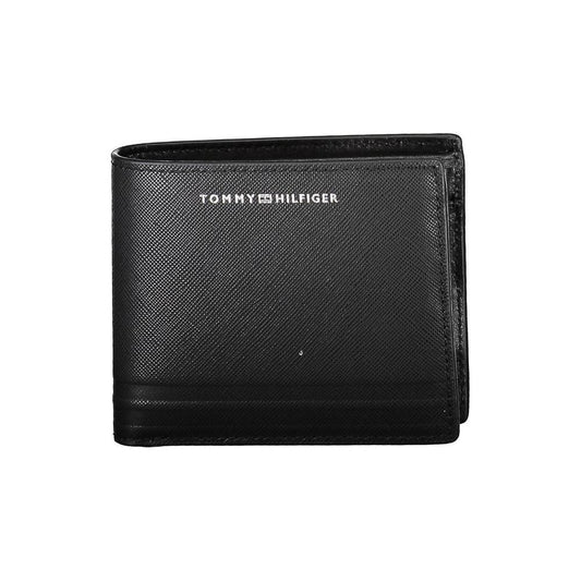 Tommy Hilfiger Black Leather Men Wallet Tommy Hilfiger