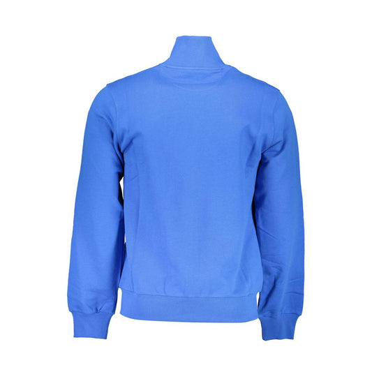 La Martina Blue Cotton Men Sweater La Martina