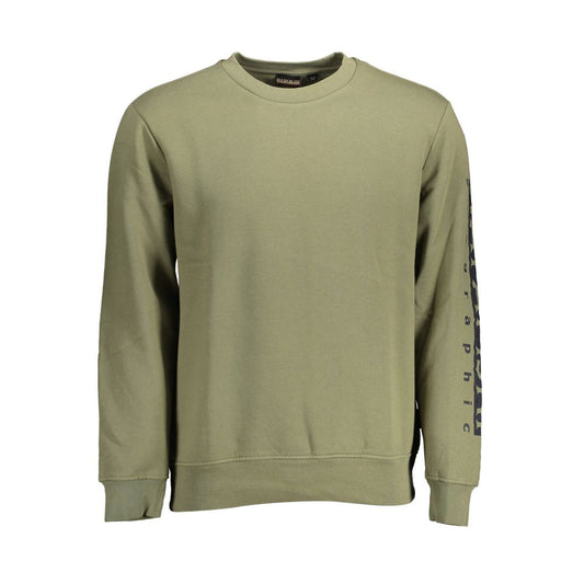 Napapijri Green Cotton Men Sweater Napapijri