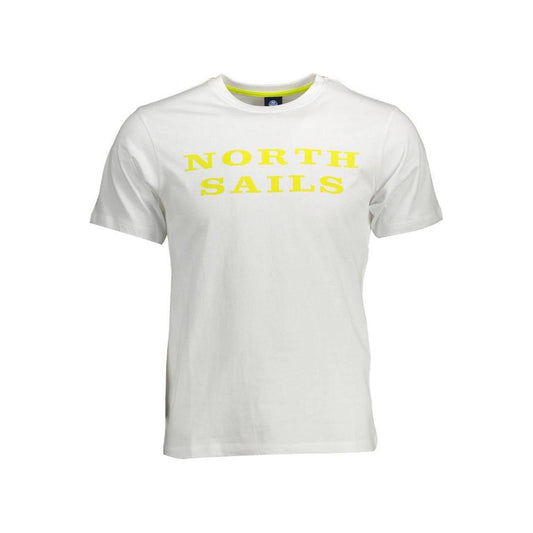 North Sails White Cotton Men T-Shirt North Sails