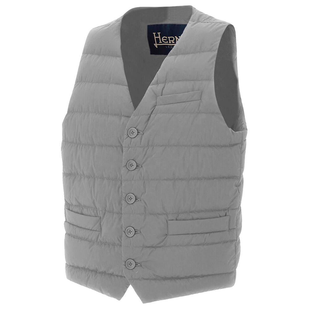 Herno Gray Nylon Vest Herno