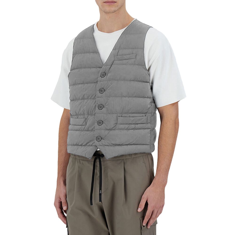 Herno Gray Nylon Vest Herno