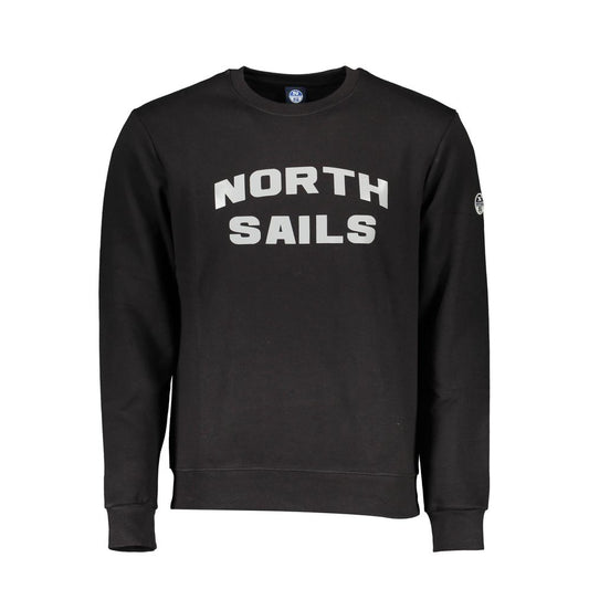 North Sails Black Cotton Men Sweater North Sails