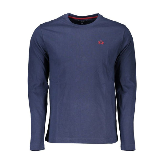 La Martina Regal Blue Crew Neck Embroidered Tee La Martina