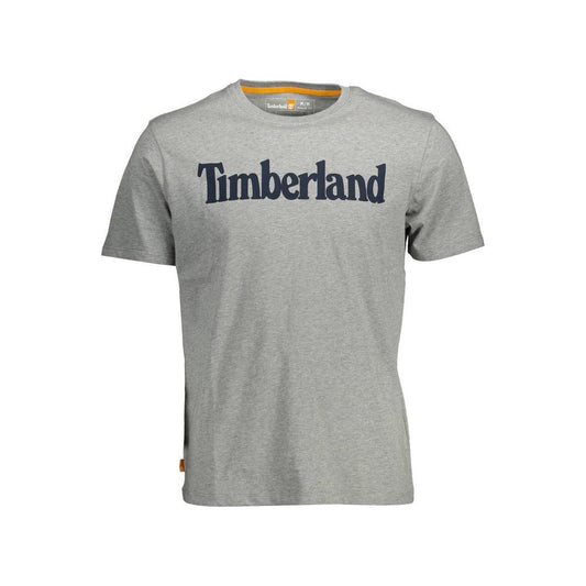 Timberland Gray Cotton Men T-Shirt Timberland