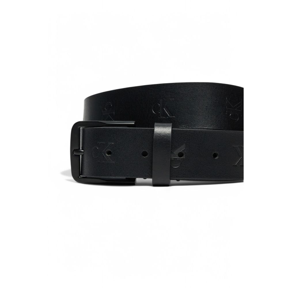 Calvin Klein Jeans Black Leather Belt Calvin Klein Jeans