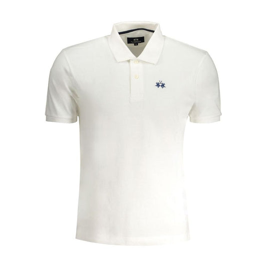 La Martina White Cotton Polo Shirt