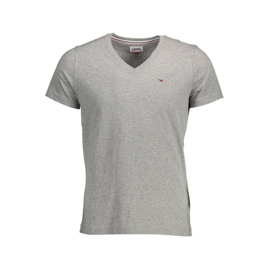 Tommy Hilfiger Gray Cotton Men T-Shirt Tommy Hilfiger