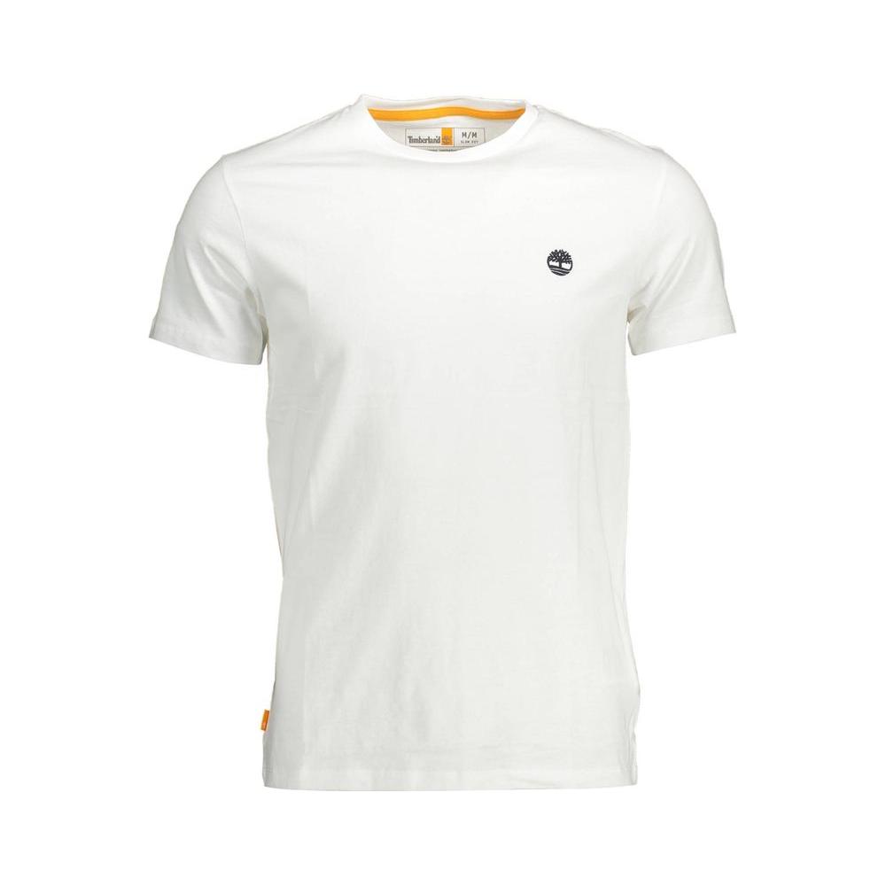 Timberland White Cotton Men T-Shirt Timberland