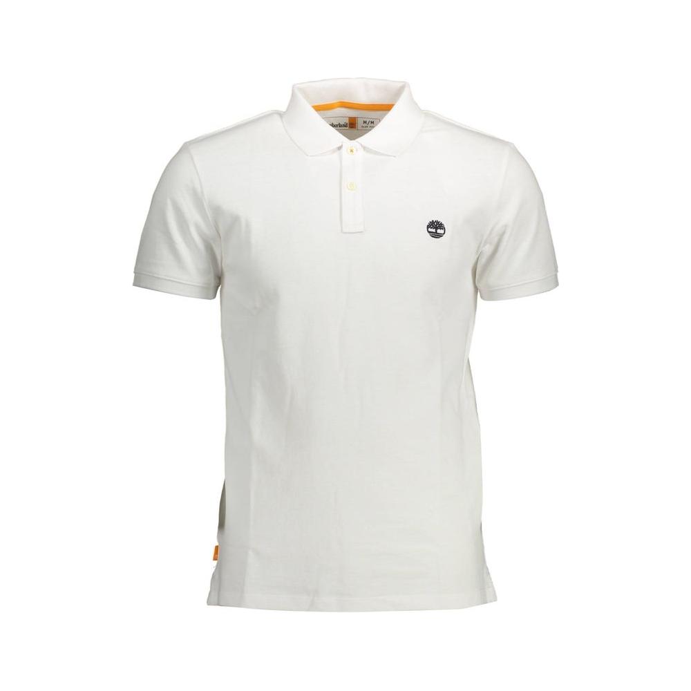 Timberland White Cotton Men Polo Timberland