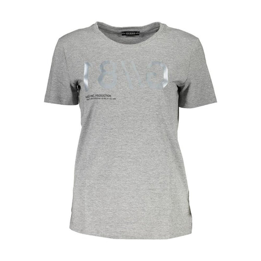 Guess Jeans Gray Cotton Women T-Shirt Guess Jeans