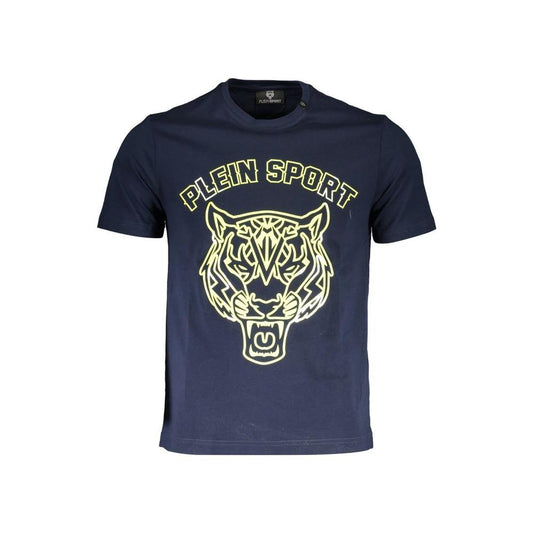 Plein Sport Blue Cotton Men T-Shirt Plein Sport