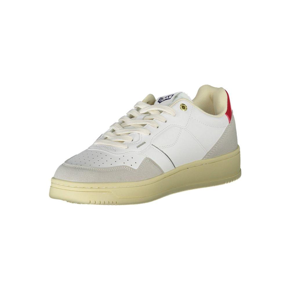 Gas White Artificial Leather Sneaker Gas