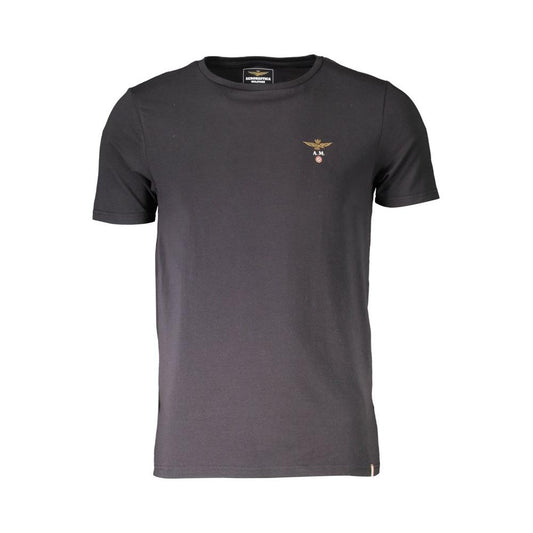 Aeronautica Militare Black Cotton T-Shirt