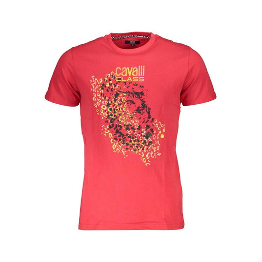 Cavalli Class Red Cotton T-Shirt Cavalli Class