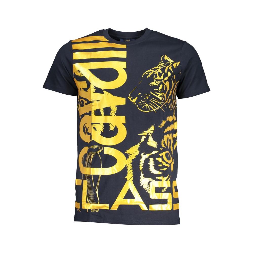 Cavalli Class Blue Cotton T-Shirt Cavalli Class