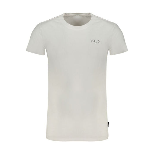 Gaudi White Cotton T-Shirt Gaudi