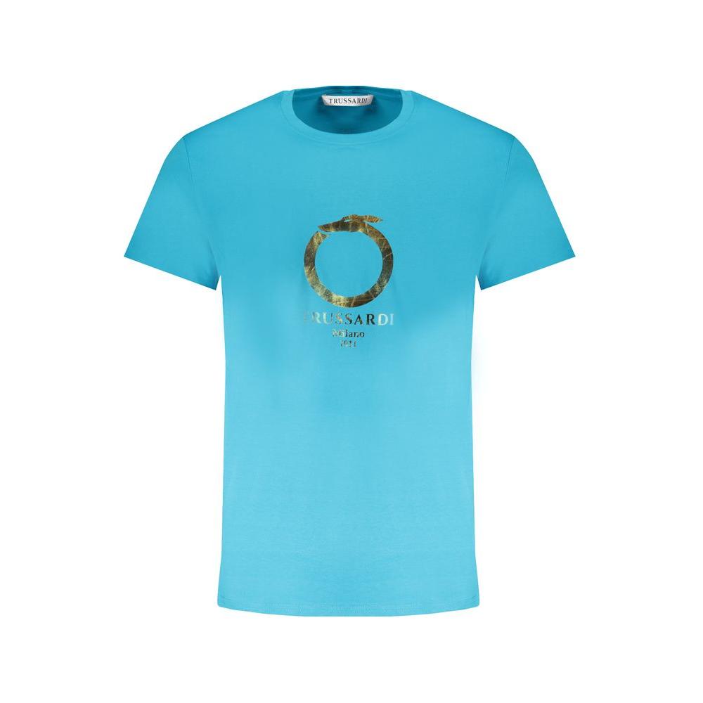 Trussardi Light Blue Cotton T-Shirt Trussardi