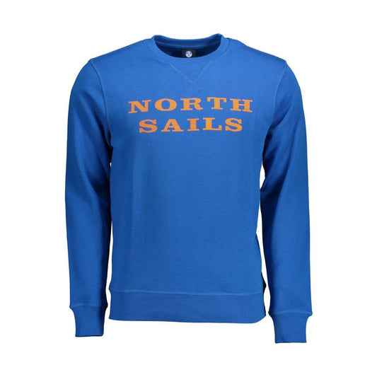 North Sails Blue Cotton Men Sweater North Sails