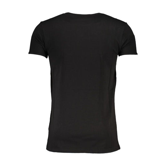 Cavalli Class Black Cotton T-Shirt Cavalli Class