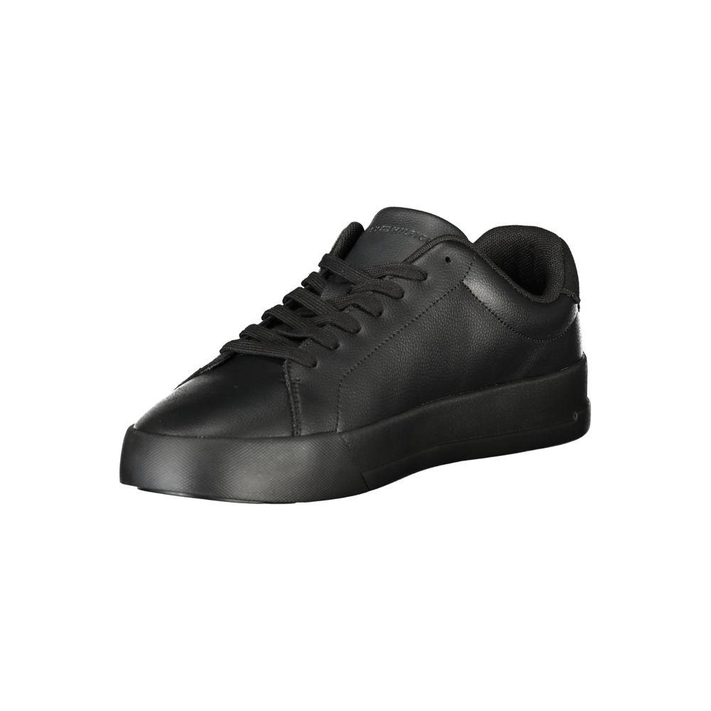 Tommy Hilfiger Black Leather Men Sneaker Tommy Hilfiger