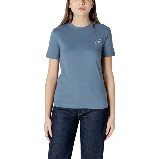 Calvin Klein Jeans Blue Cotton Rigenerato Tops & T-Shirt