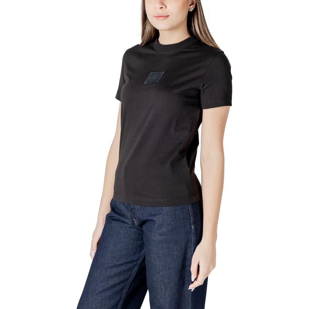 Calvin Klein Jeans Black Cotton Tops & T-Shirt Calvin Klein Jeans