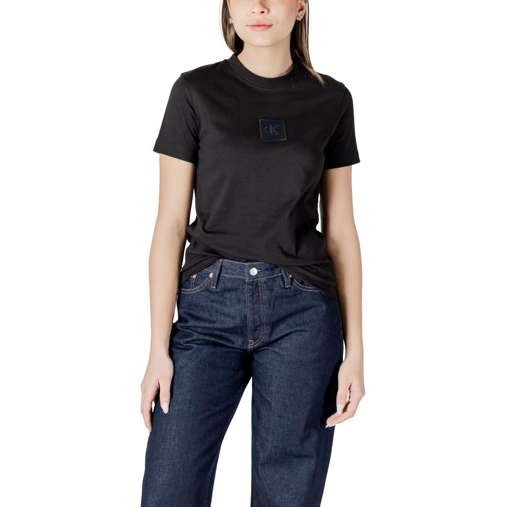 Calvin Klein Jeans Black Cotton Tops & T-Shirt Calvin Klein Jeans