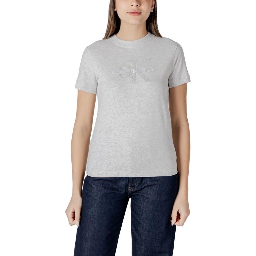 Calvin Klein Jeans Gray Cotton Tops & T-Shirt Calvin Klein Jeans