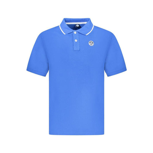 North Sails Blue Cotton Men Polo Shirt