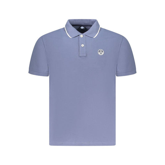 North Sails Blue Cotton Men Polo Shirt