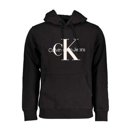 Calvin Klein Elegant Hooded Sweater with Contrasting Details