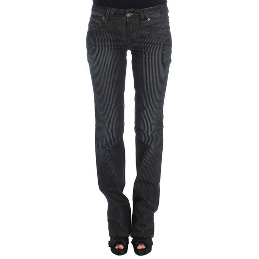 John Galliano Blue Cotton Bootcut Jeans