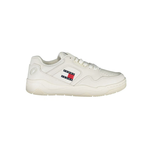 Tommy Hilfiger White Polyester Sneaker Tommy Hilfiger