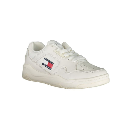 Tommy Hilfiger White Polyester Sneaker Tommy Hilfiger