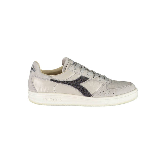 Diadora Gray Leather Women Sneaker Diadora