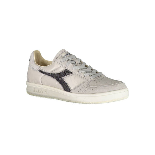 Diadora Gray Leather Women Sneaker Diadora